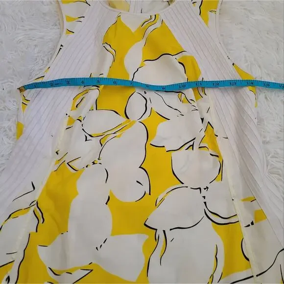 Diane Von Furstenberg Samantha Eden Garden Butter Yellow Floral Dress